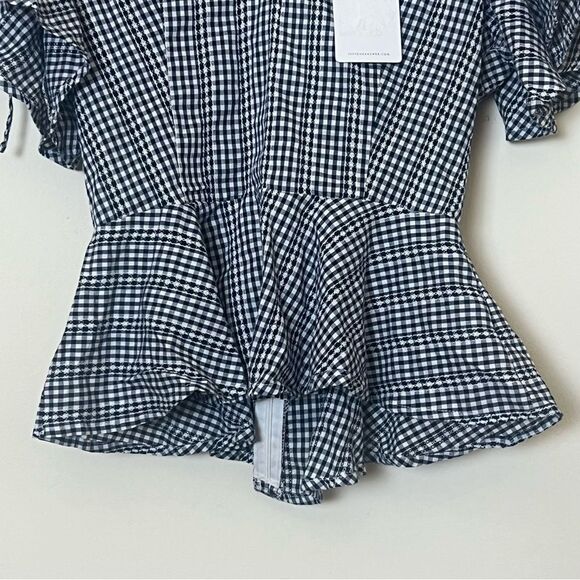 J.O.A. Black and White Gingham Blouse - Picture 4 of 11